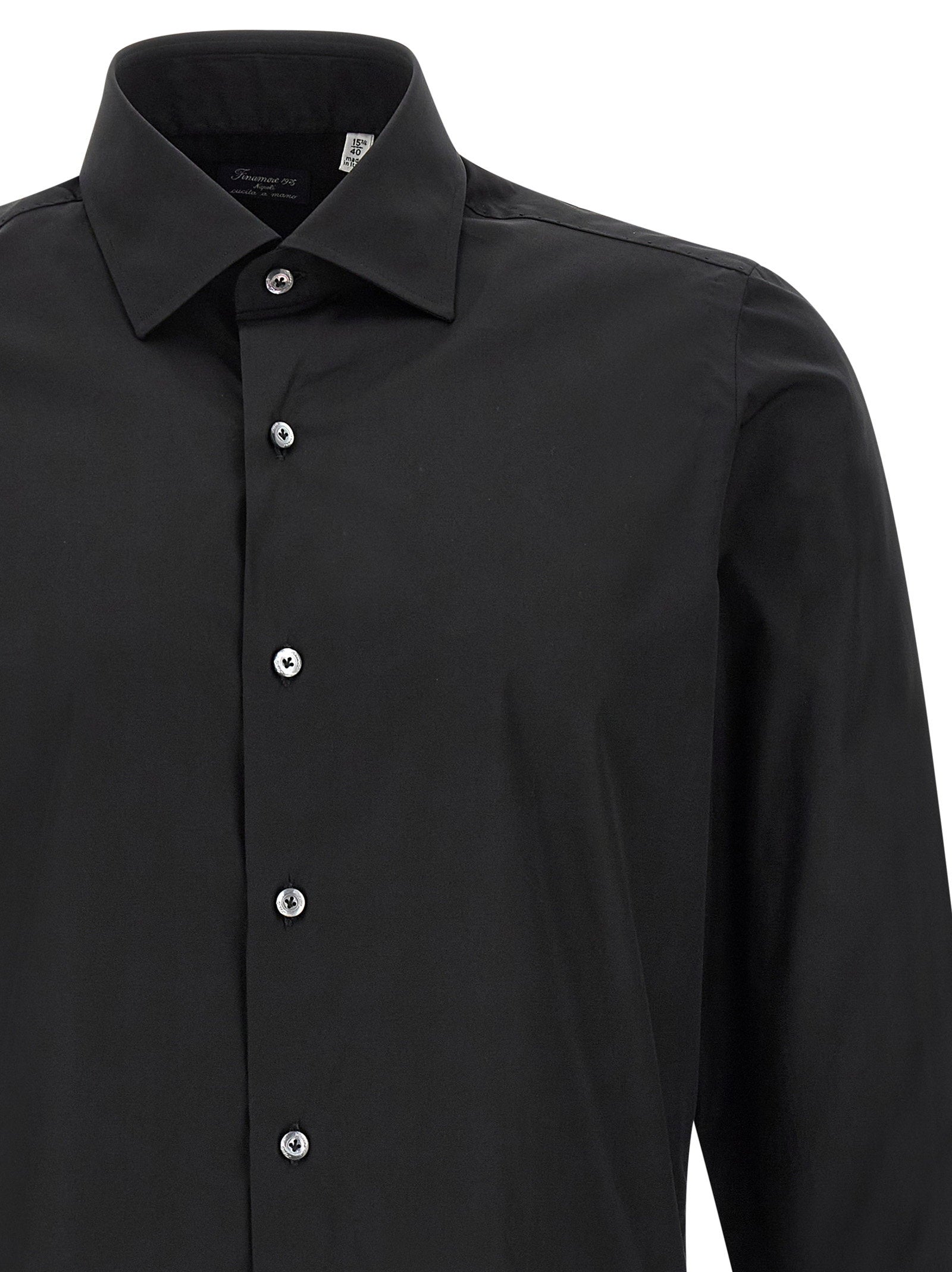 Finamore Napoli Shirt — Black, view 3