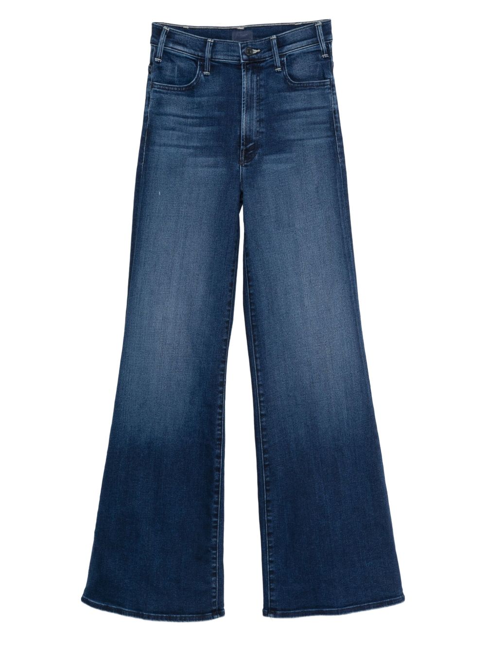 Mother Hustler Roller Sneak Jeans — Blue by Mother