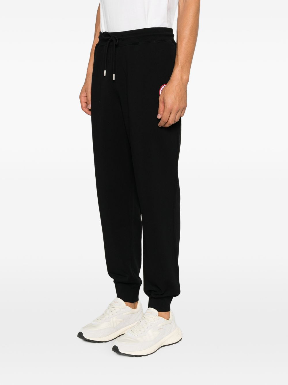 Canada Goose Logo-Patched Cotton Joggers — Black, view 5