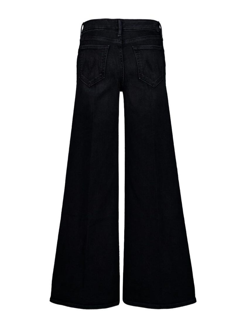 Mother Roller Sneak Jeans — Black, view 3