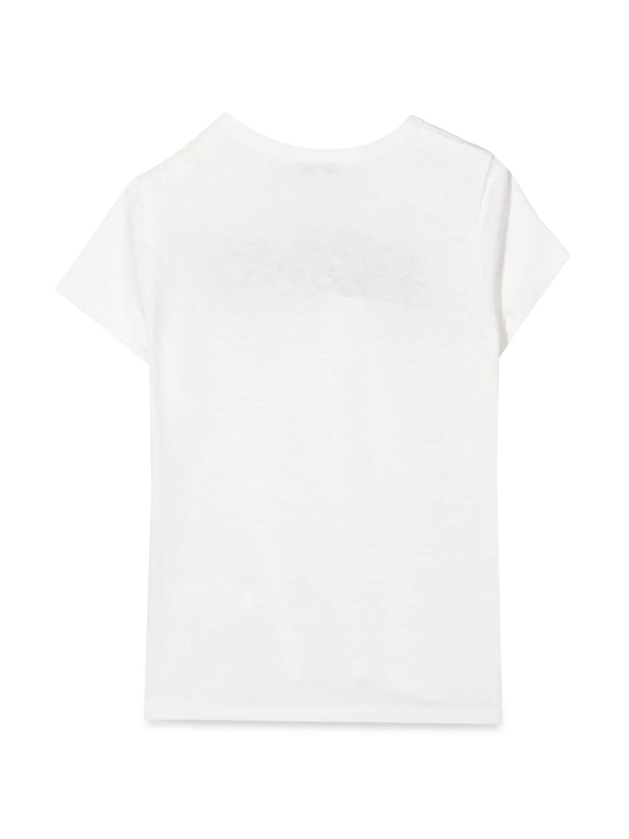 Lanvin Spotted Logo Cotton T-Shirt — Ivory, view 2