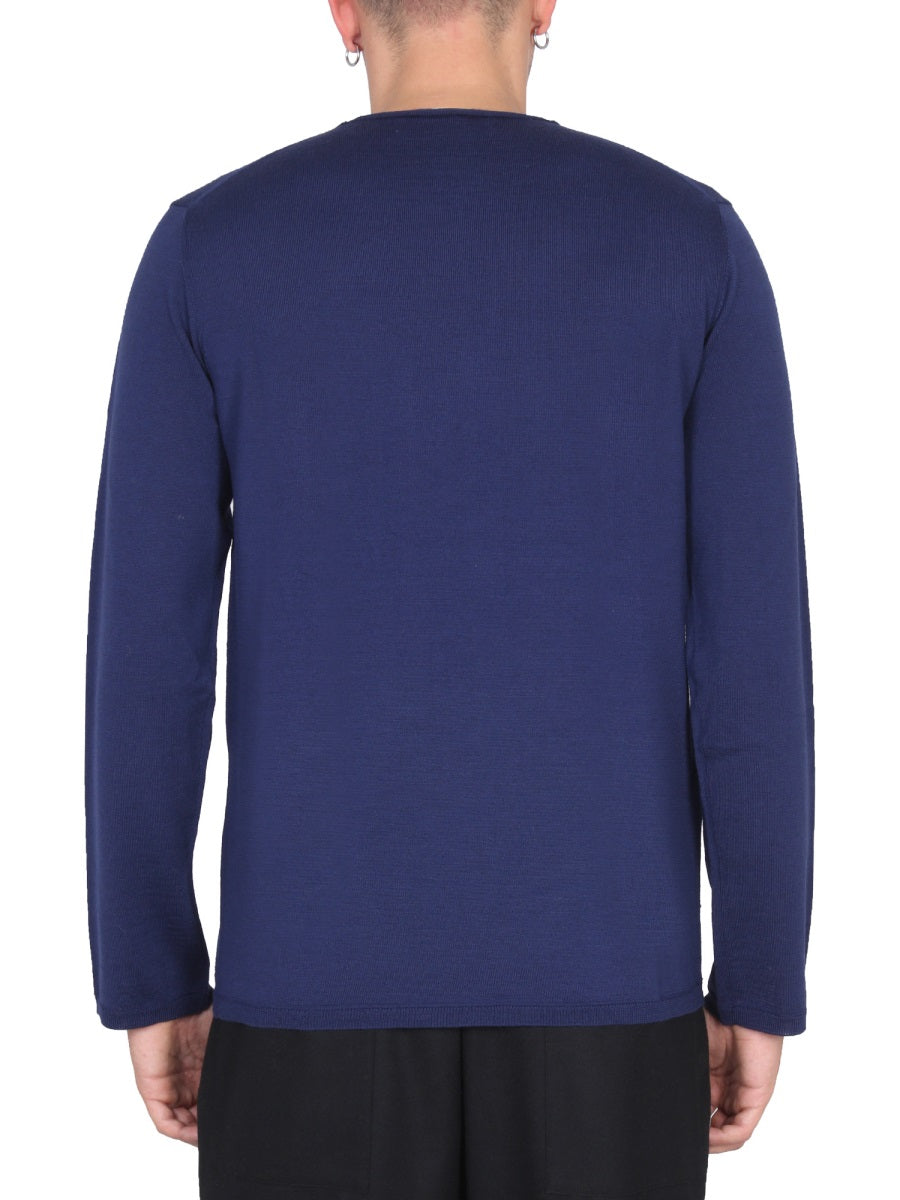 Comme Des GarçOns Shirt Wool Jersey Sweater — Blue, view 2
