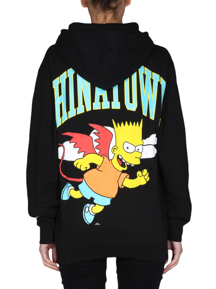 Market Hooded Cotton Sweatshirt — Black, view 6