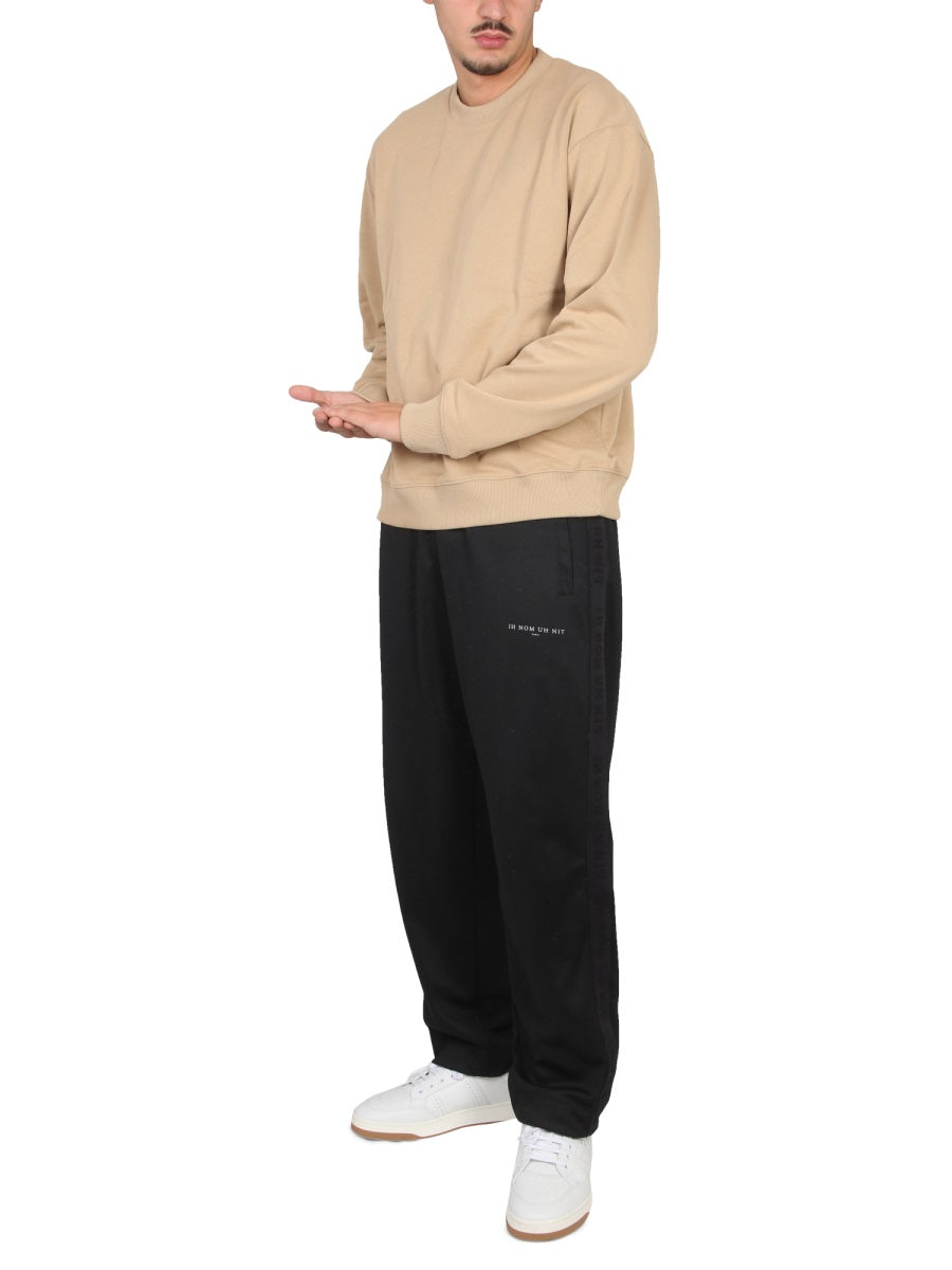 Ih Nom Uh Nit Logo-Print Crewneck Sweatshirt — Beige by Ih Nom Uh Nit