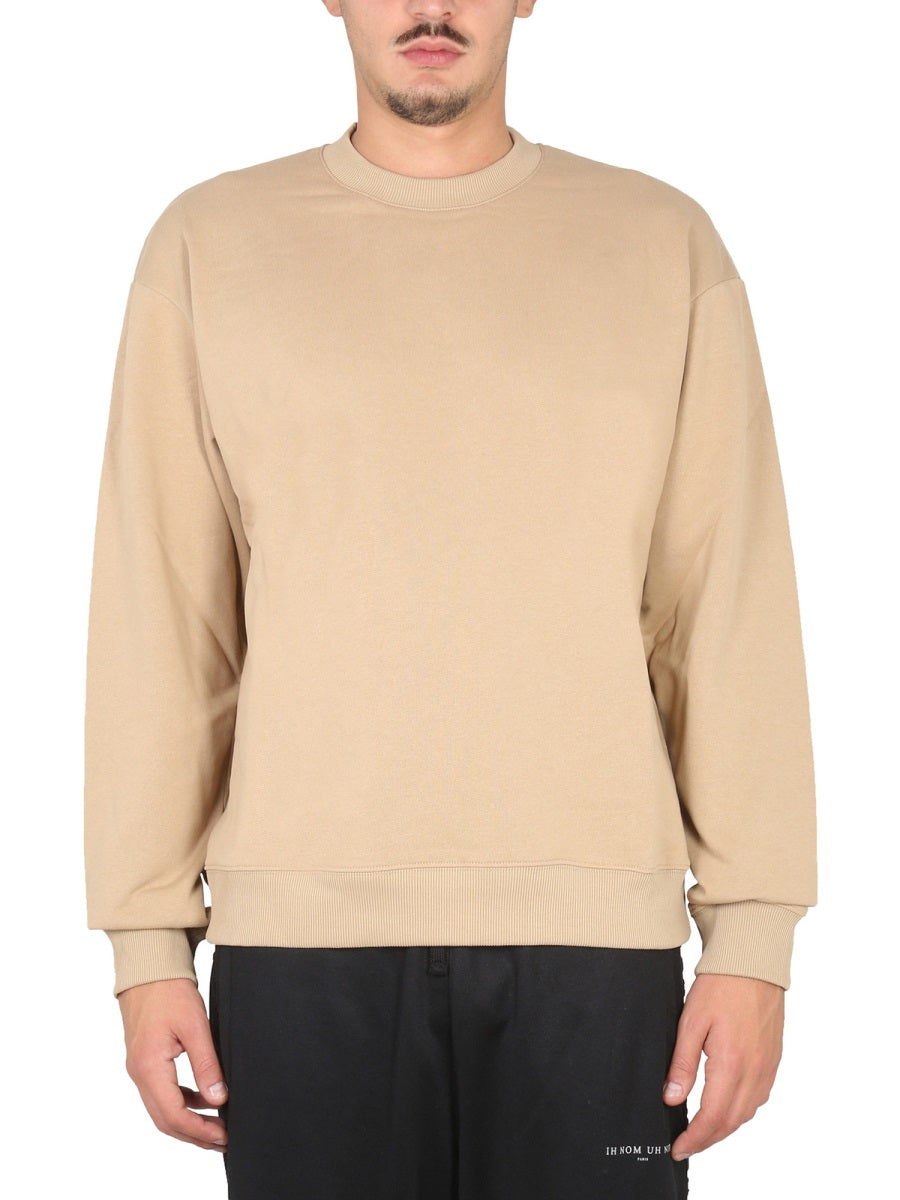 Ih Nom Uh Nit Logo-Print Crewneck Sweatshirt — Beige, view 2