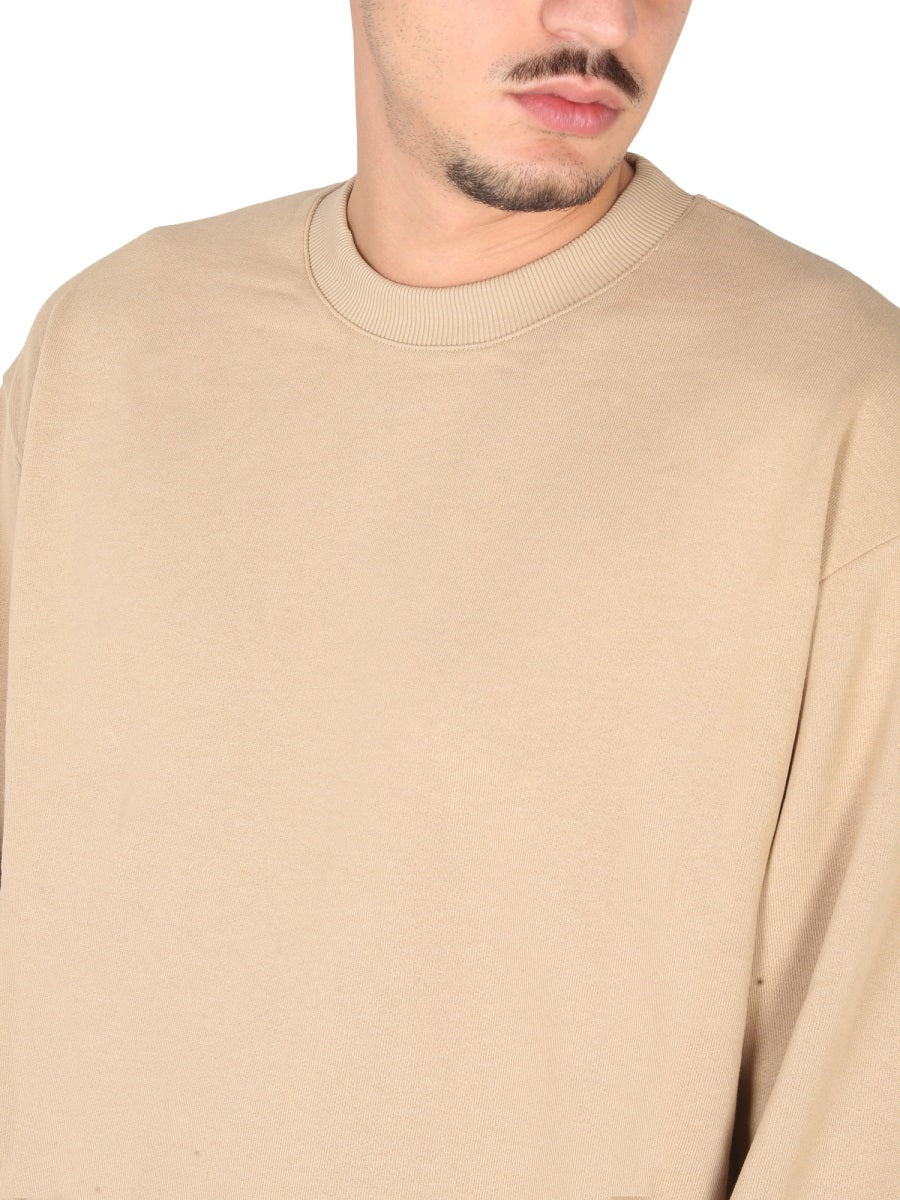 Ih Nom Uh Nit Logo-Print Crewneck Sweatshirt — Beige, view 4