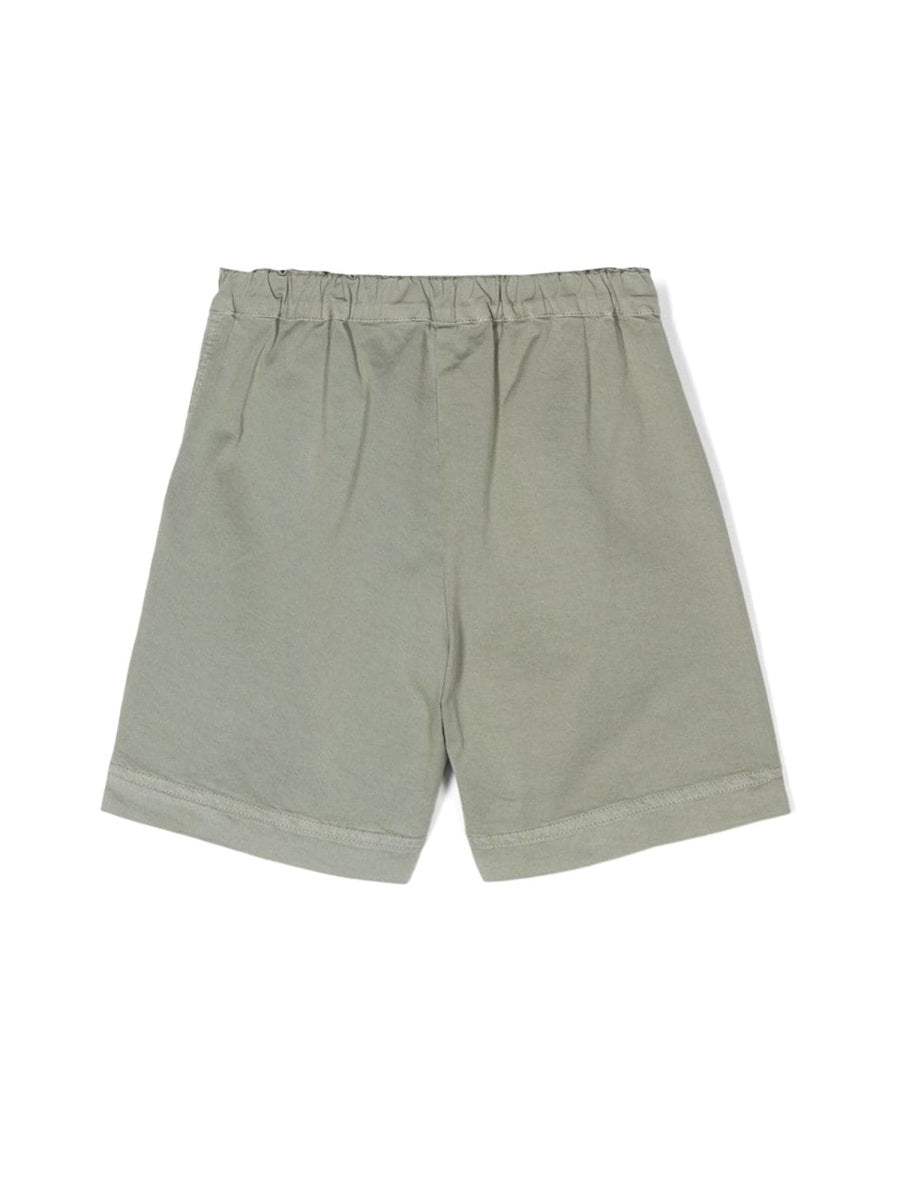 Il Gufo Cotton-Elastane Blend Bermuda Shorts — Green, view 2