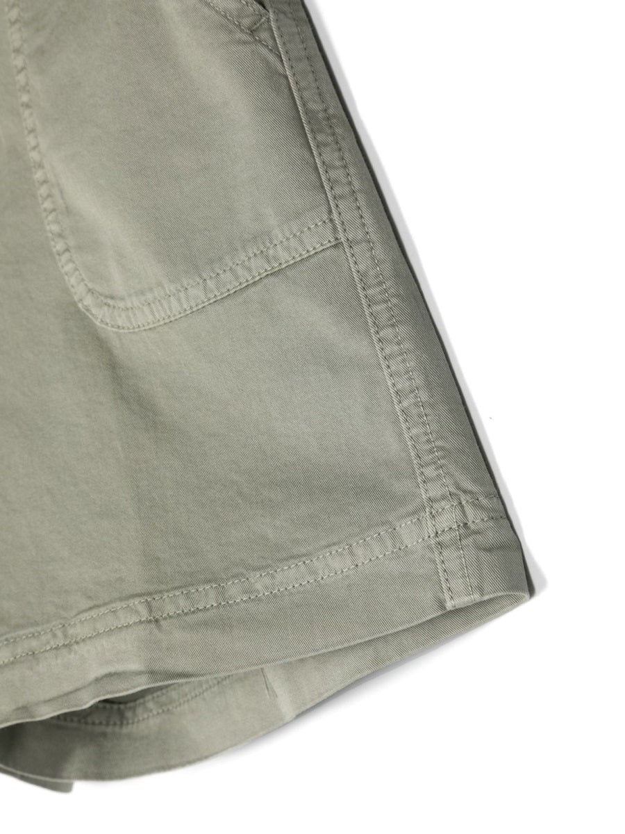 Il Gufo Cotton-Elastane Blend Bermuda Shorts — Green, view 3