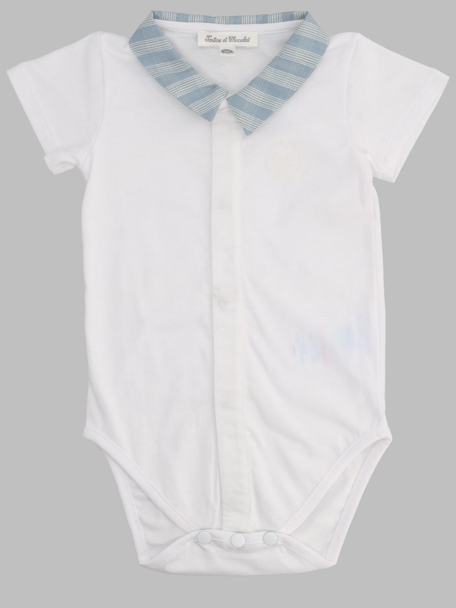 Tartine Et Chocolat Cotton Bodysuit — White by Tartine Et Chocolat