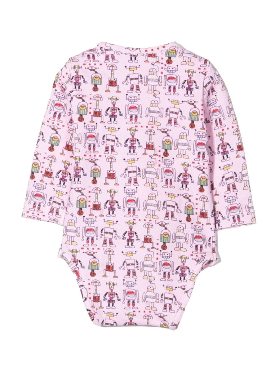 Marni Cotton Three-Piece Bodysuit Set — Red, view 3