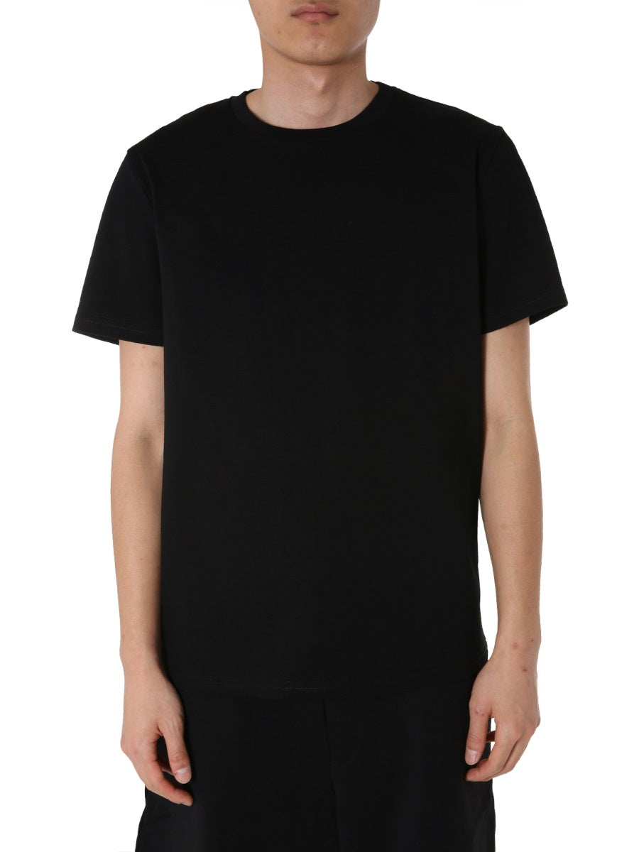 Moschino Logo-Patch Cotton T-Shirt — Black by Moschino