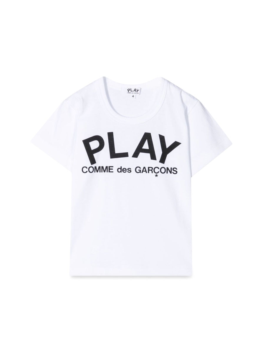 Comme Des GarçOns Play Logo Cotton T-Shirt — White by Comme Des Garçons Play