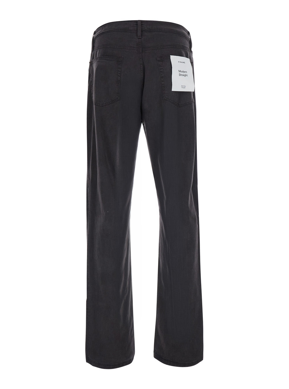 Frame Straight-Leg Cotton Blend Jeans — Blue, view 2