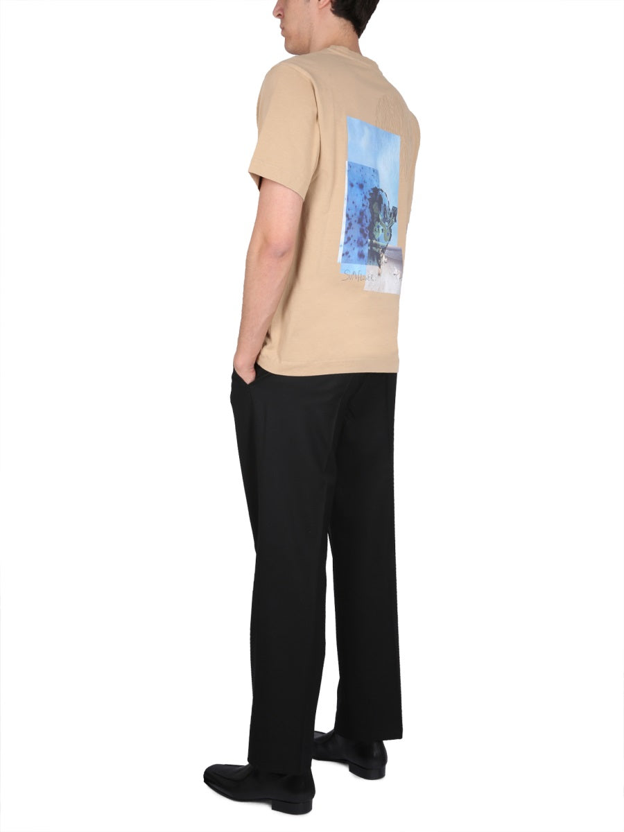 Sunflower Embroidery Logo T-Shirt — Brown, view 3