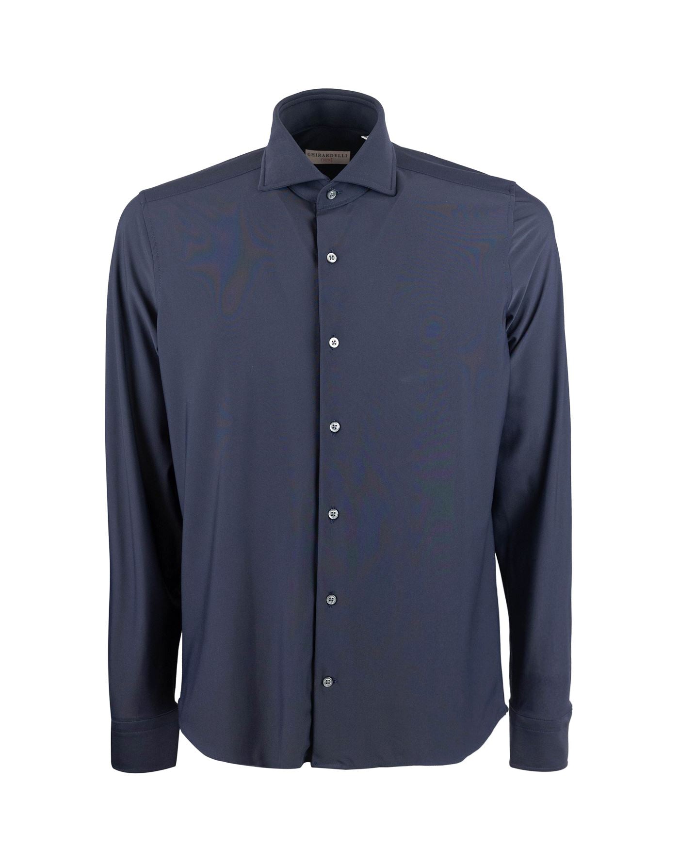 Ghirardelli Stretch Polyamide Shirt — Blue by Ghirardelli