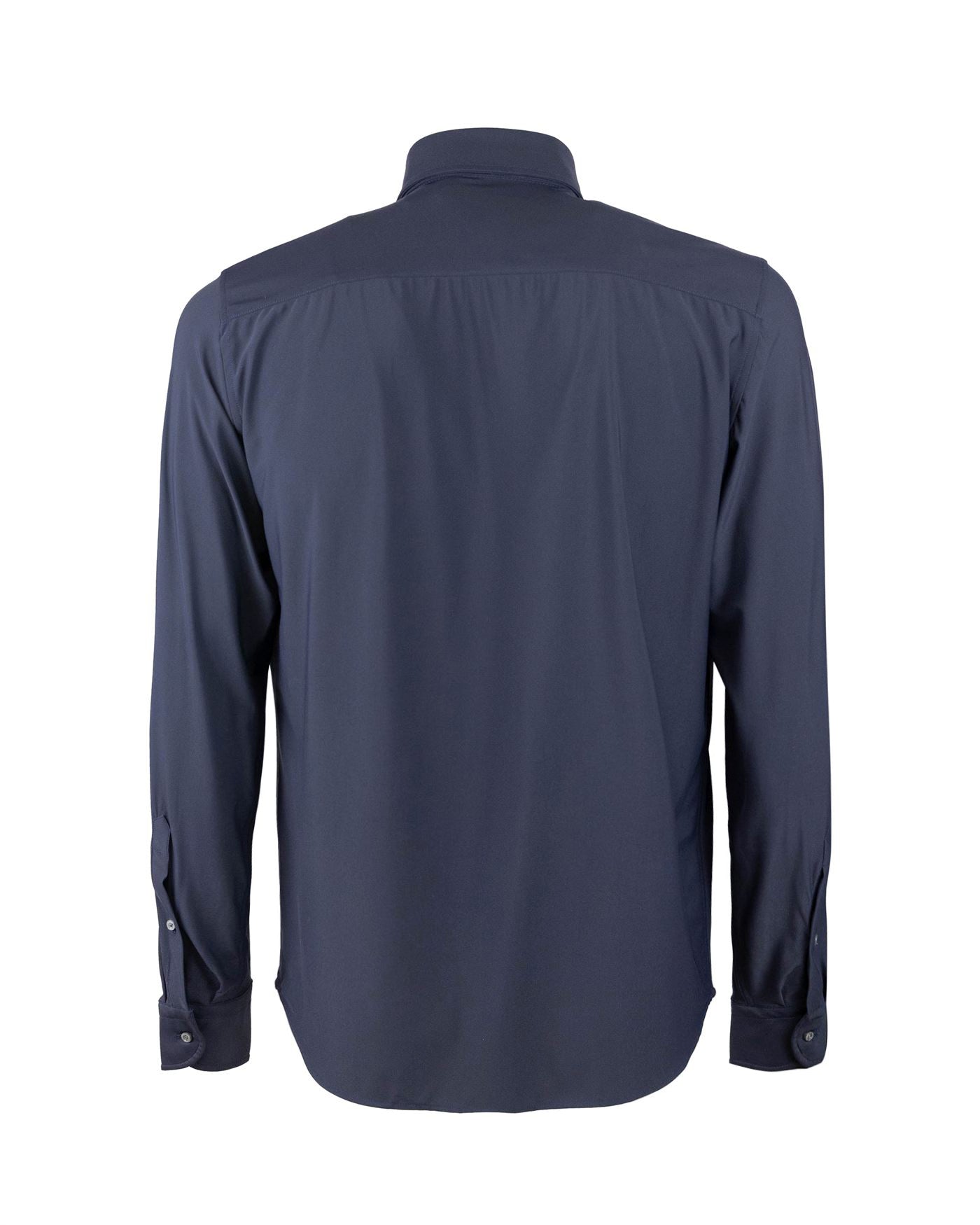 Ghirardelli Stretch Polyamide Shirt — Blue, view 2