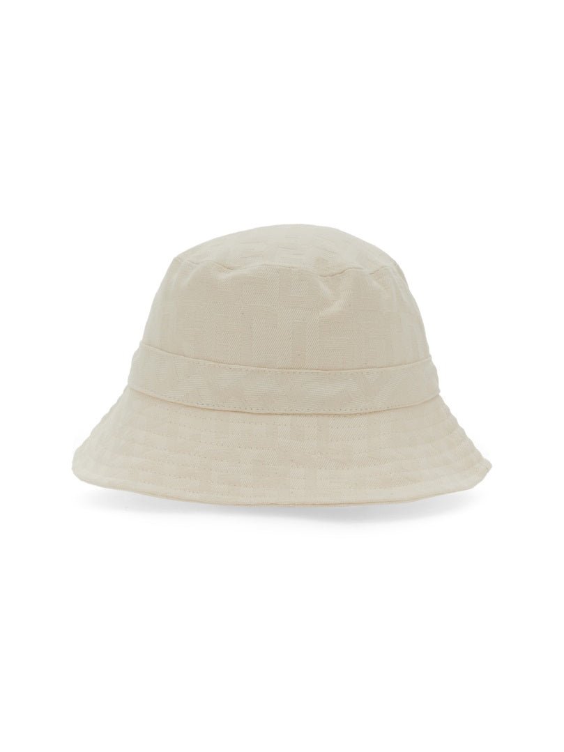 GCDS SS23U530506_66 Monogram Cotton Bucket Hat — White by GCDS