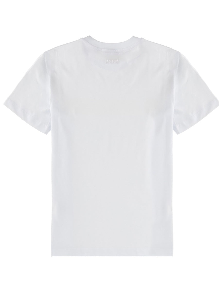 MSGM Follow The Rabbit T-Shirt — White, view 2
