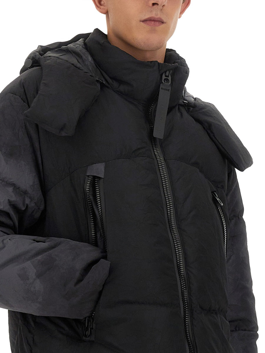 Jg1 Oversize Zip Nylon Jacket — Black, view 2