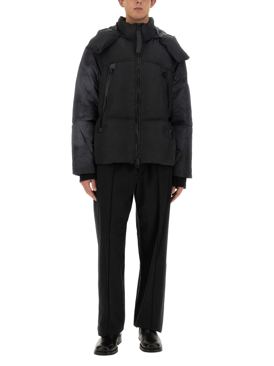 Jg1 Oversize Zip Nylon Jacket — Black, view 4