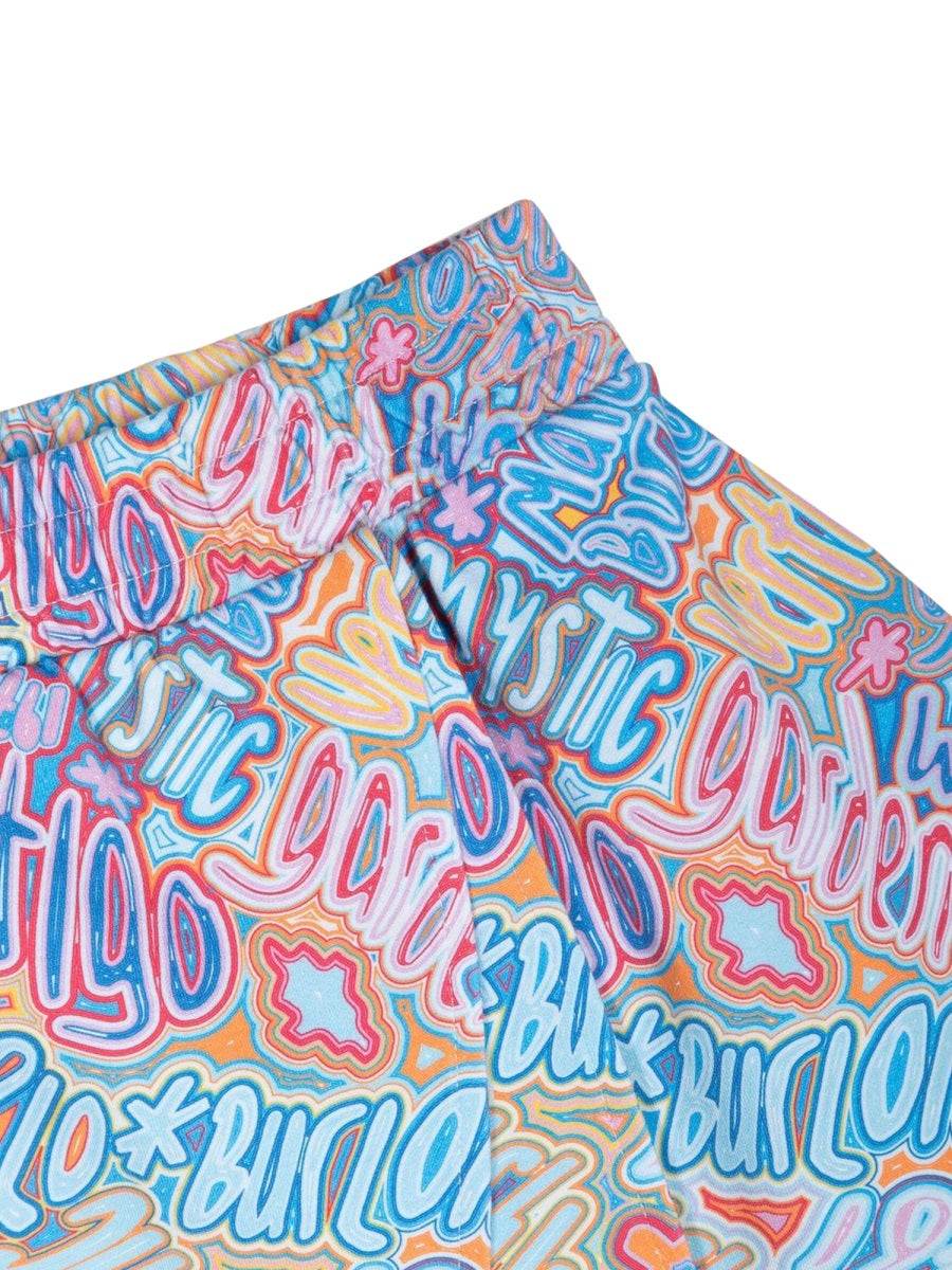 Marcelo Burlon County Of Milan Panel Sweat Skirt — Multicolor, view 2