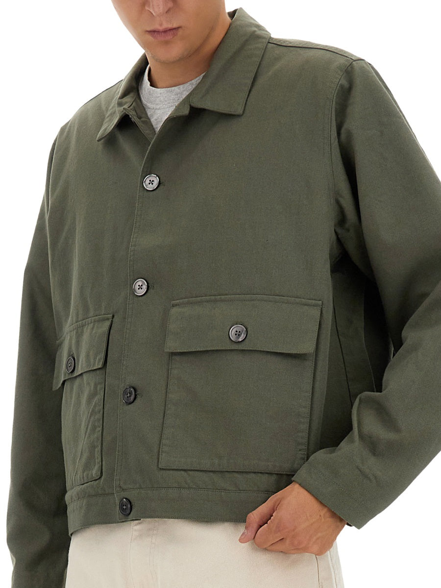 Obey Polyester Blend Shirt Jacket — Green, view 2