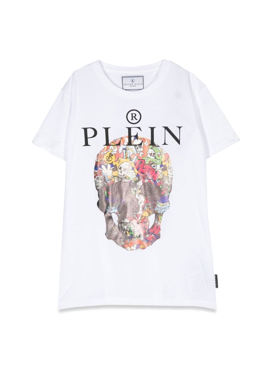 Philipp Plein Skull-Motif Cotton T-Shirt — White by Philipp Plein