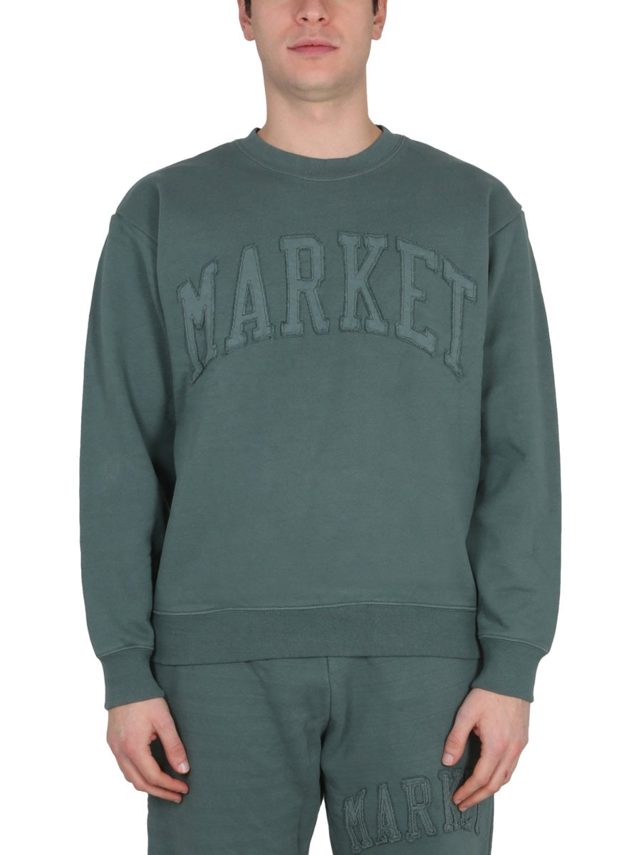 Market Vintage Wash Cross-Neck Sweatshirt — Green by Market