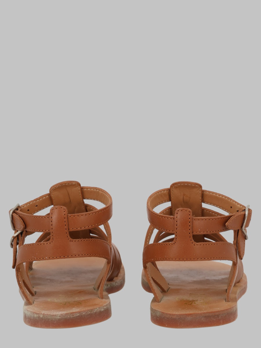 Pom D'Api Nappa Leather Sandals — Beige, view 2
