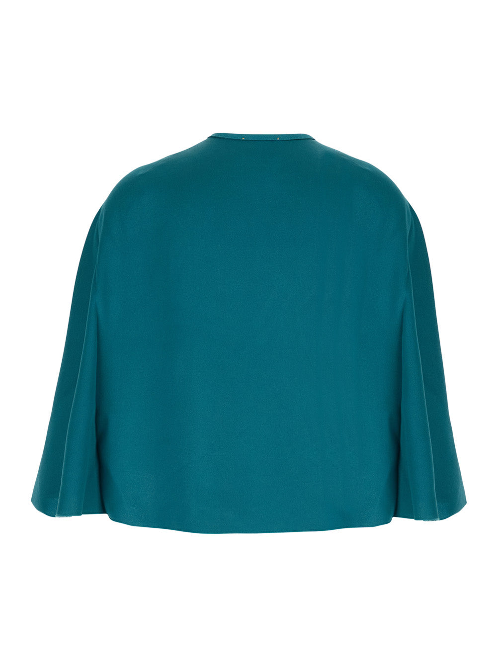 Forte Forte Acetate and Viscose Cape — Blue, view 2
