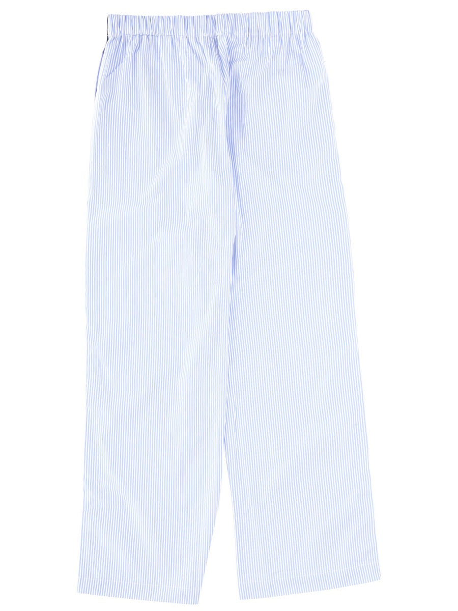 Sporty & Rich 100% Cotton Pajama Pants — Blue, view 2