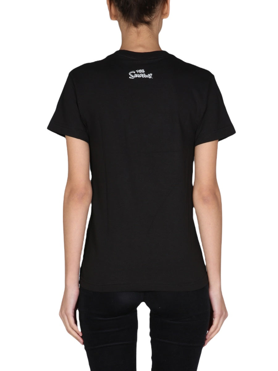 Market Printed Cotton Crew Neck T-Shirt — Black, view 6