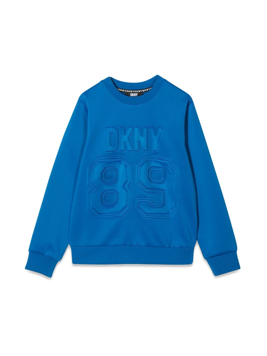 DKNY Cotton-Blend Crewneck Sweatshirt — Blue by DKNY