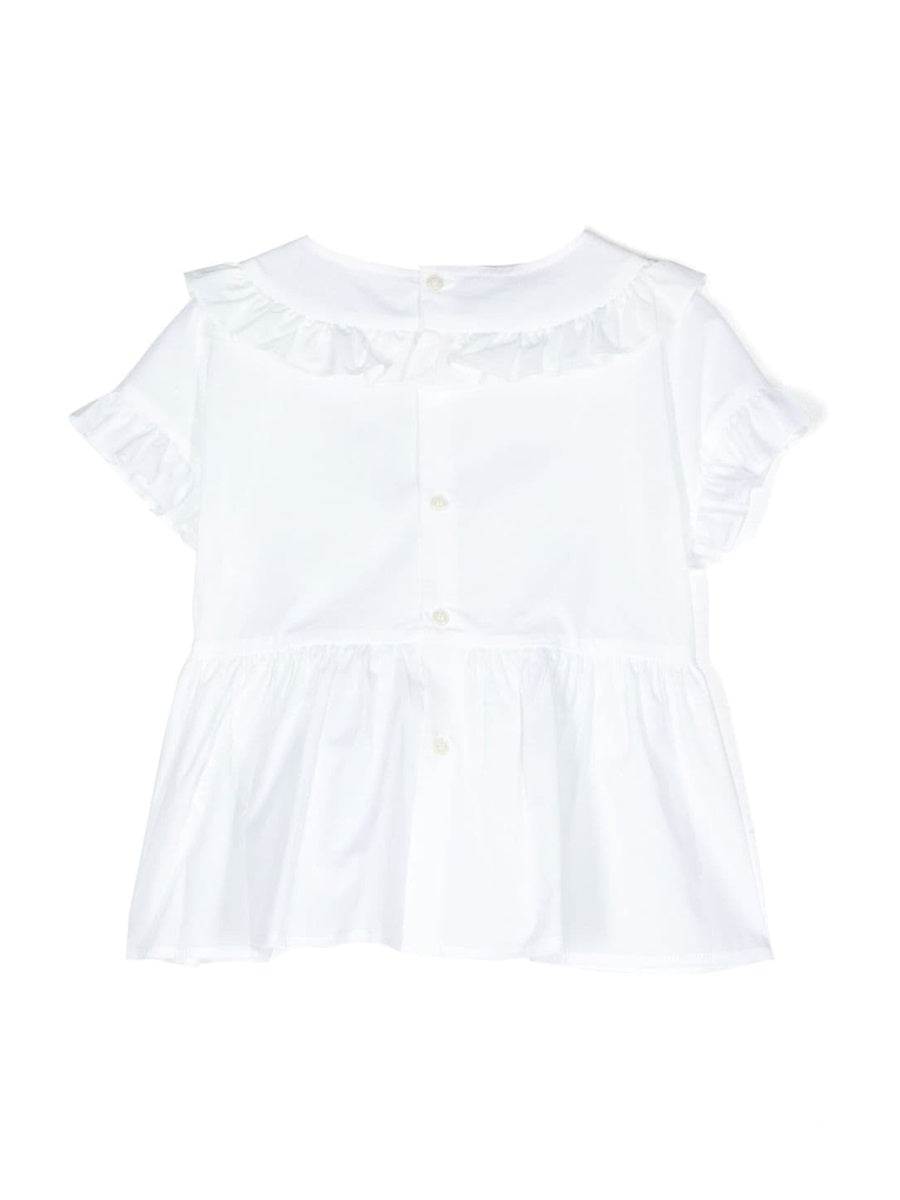 Il Gufo Cotton Stretch Shirt — White, view 2