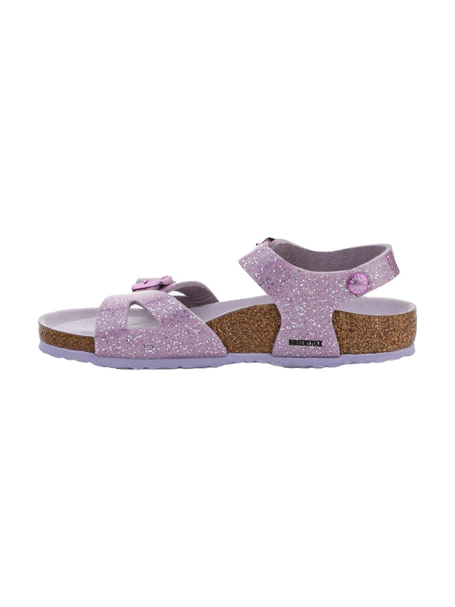 Birkenstock Logo-Accented Synthetic Sandals — Purple, view 3