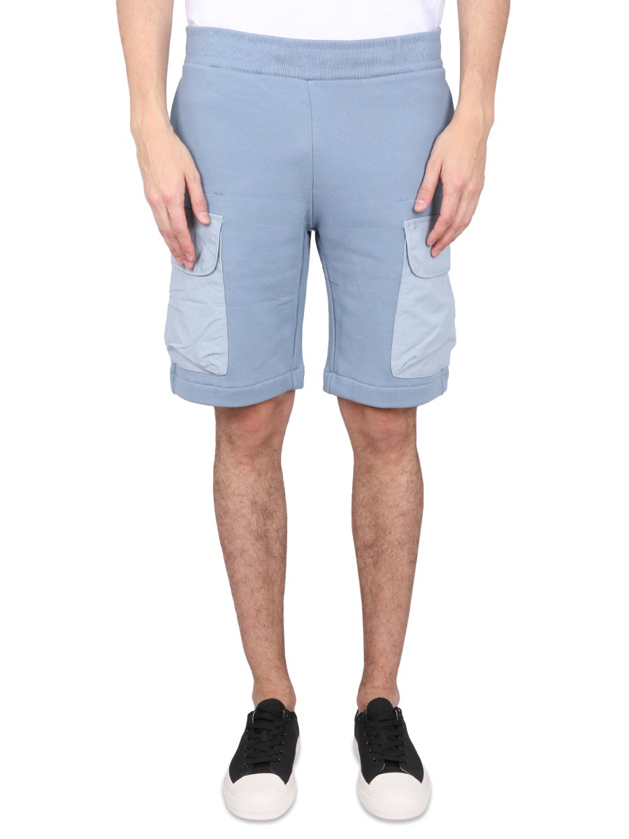 Ps Paul Smith Organic Cotton Bermuda Shorts — Blue by Ps Paul Smith