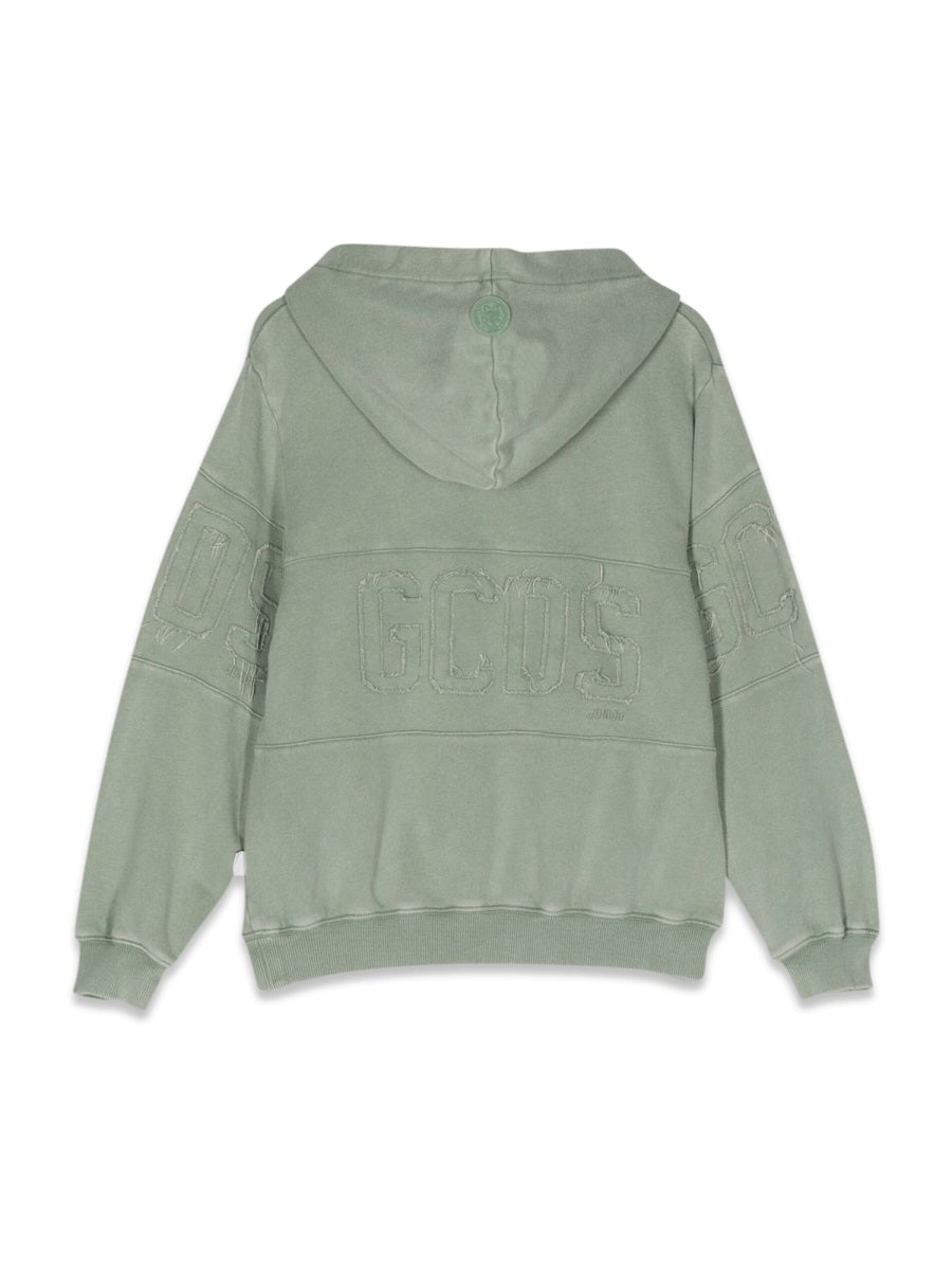 GCDS Cotton Hoodie — Green, view 2