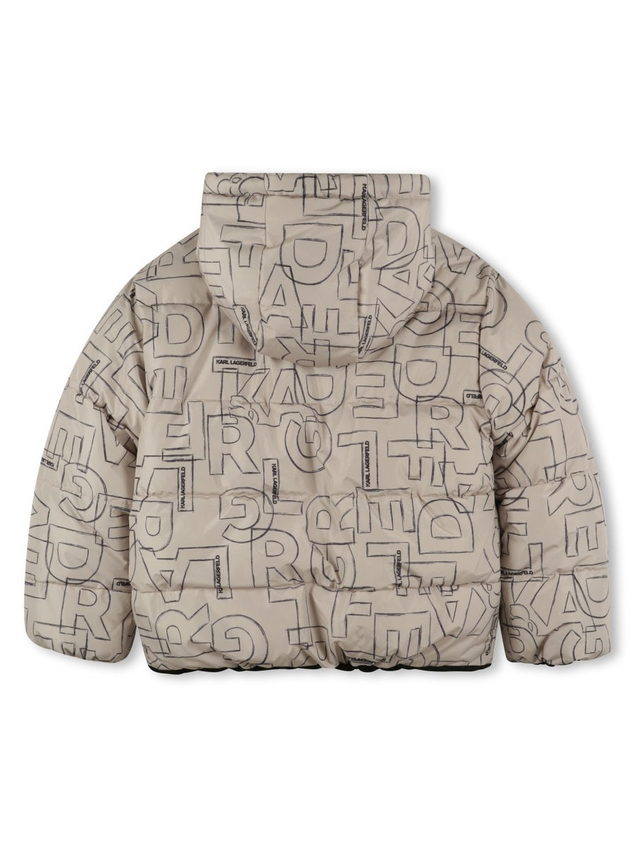 Karl Lagerfeld Reversible Down Jacket — Beige, view 2