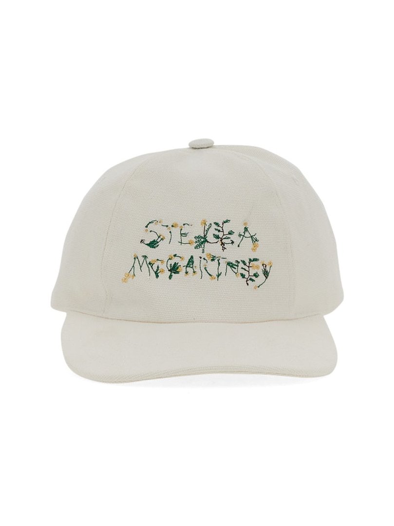Stella McCartney 570194_WP01721830 Logo Cotton Baseball Cap — White by Stella McCartney