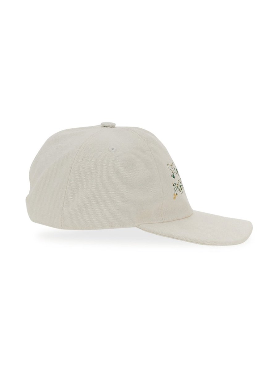 Stella McCartney 570194_WP01721830 Logo Cotton Baseball Cap — White, view 3