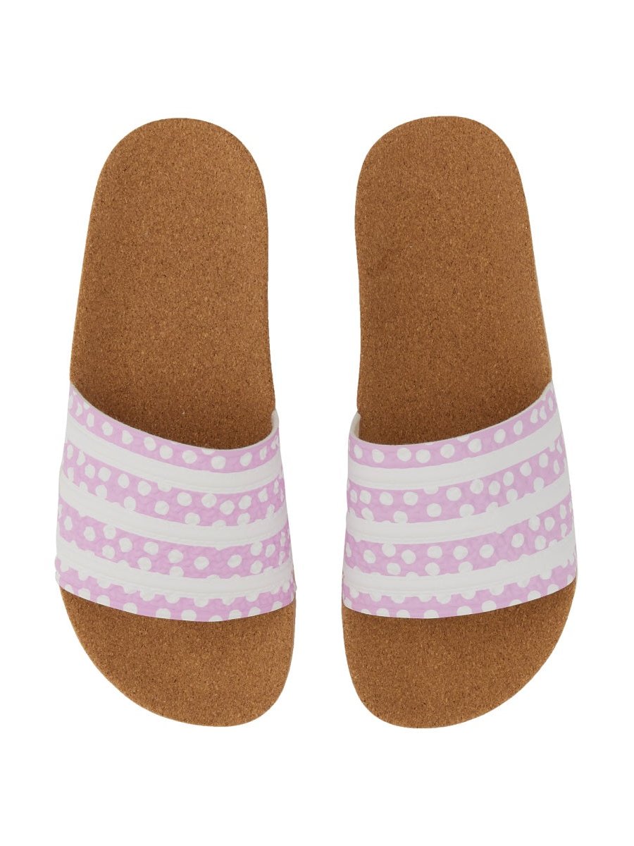 Adidas Slip-On Cork Sole Sandal — Pink, view 3
