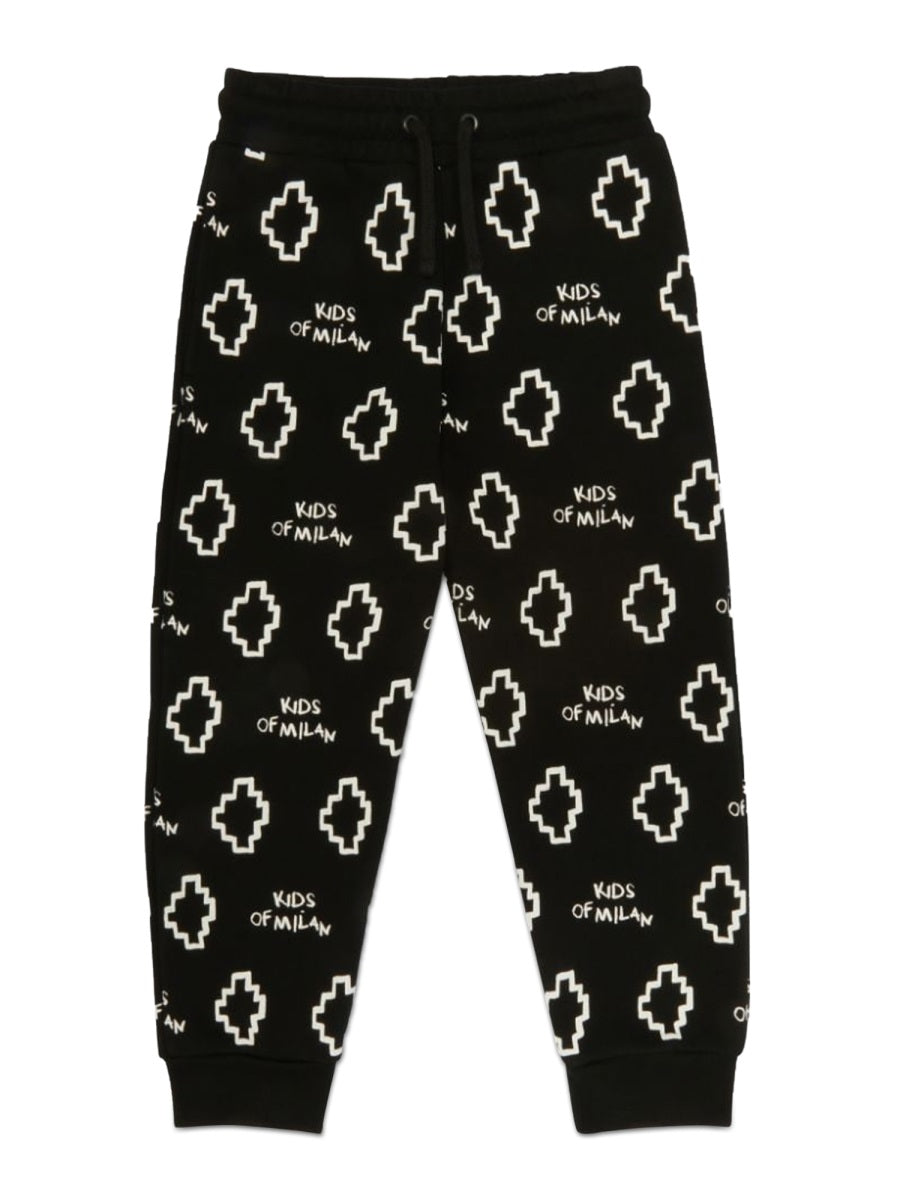Marcelo Burlon County Of Milan Logo Cotton Blend Joggers — Black, view 3