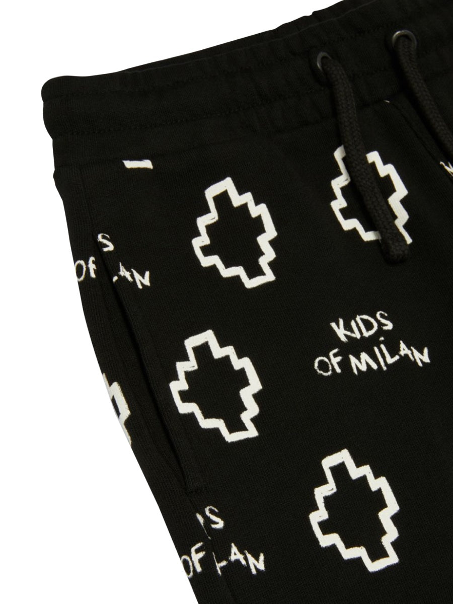 Marcelo Burlon County Of Milan Logo Cotton Blend Joggers — Black, view 4