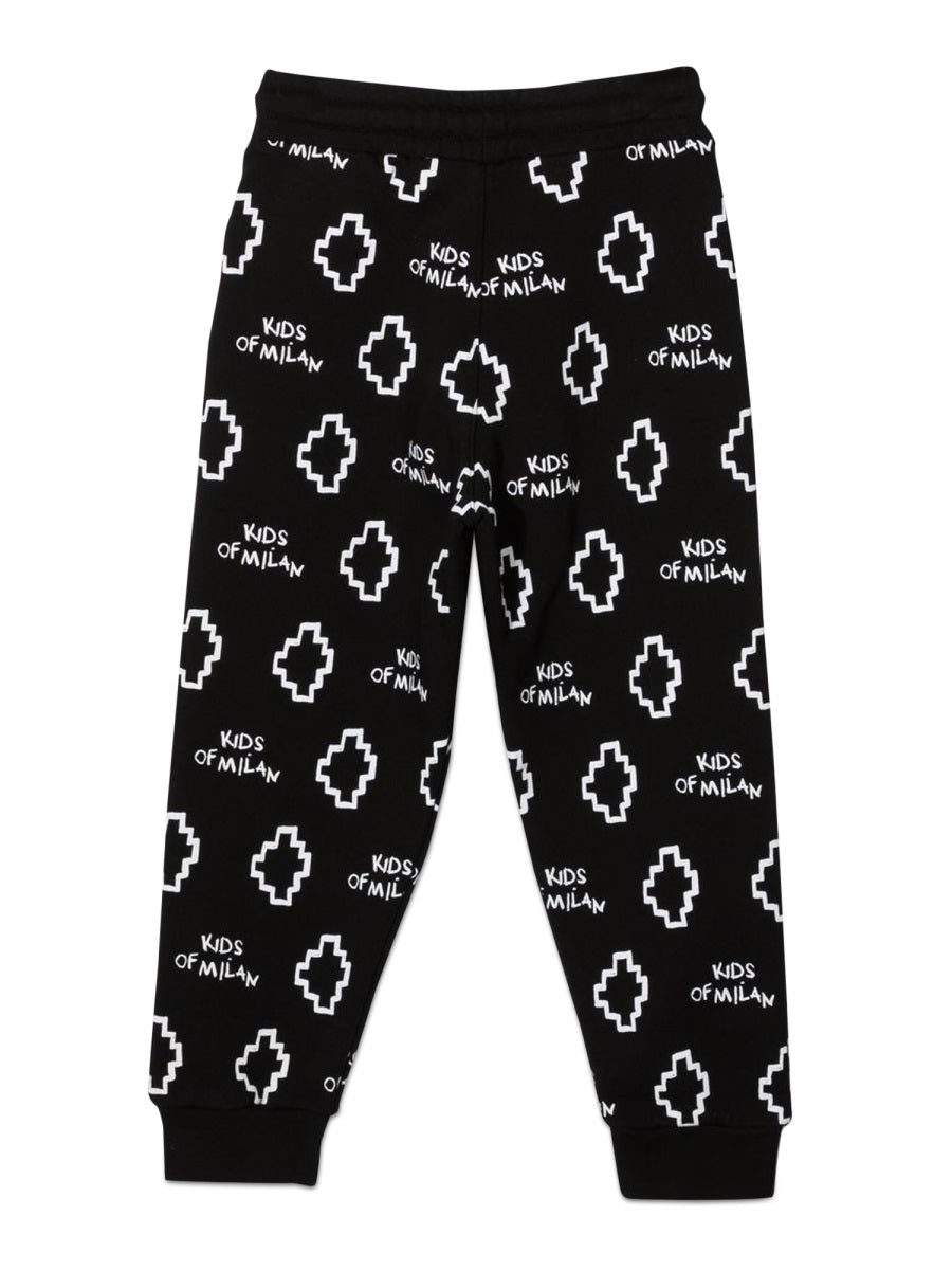 Marcelo Burlon County Of Milan Logo Cotton Blend Joggers — Black, view 6