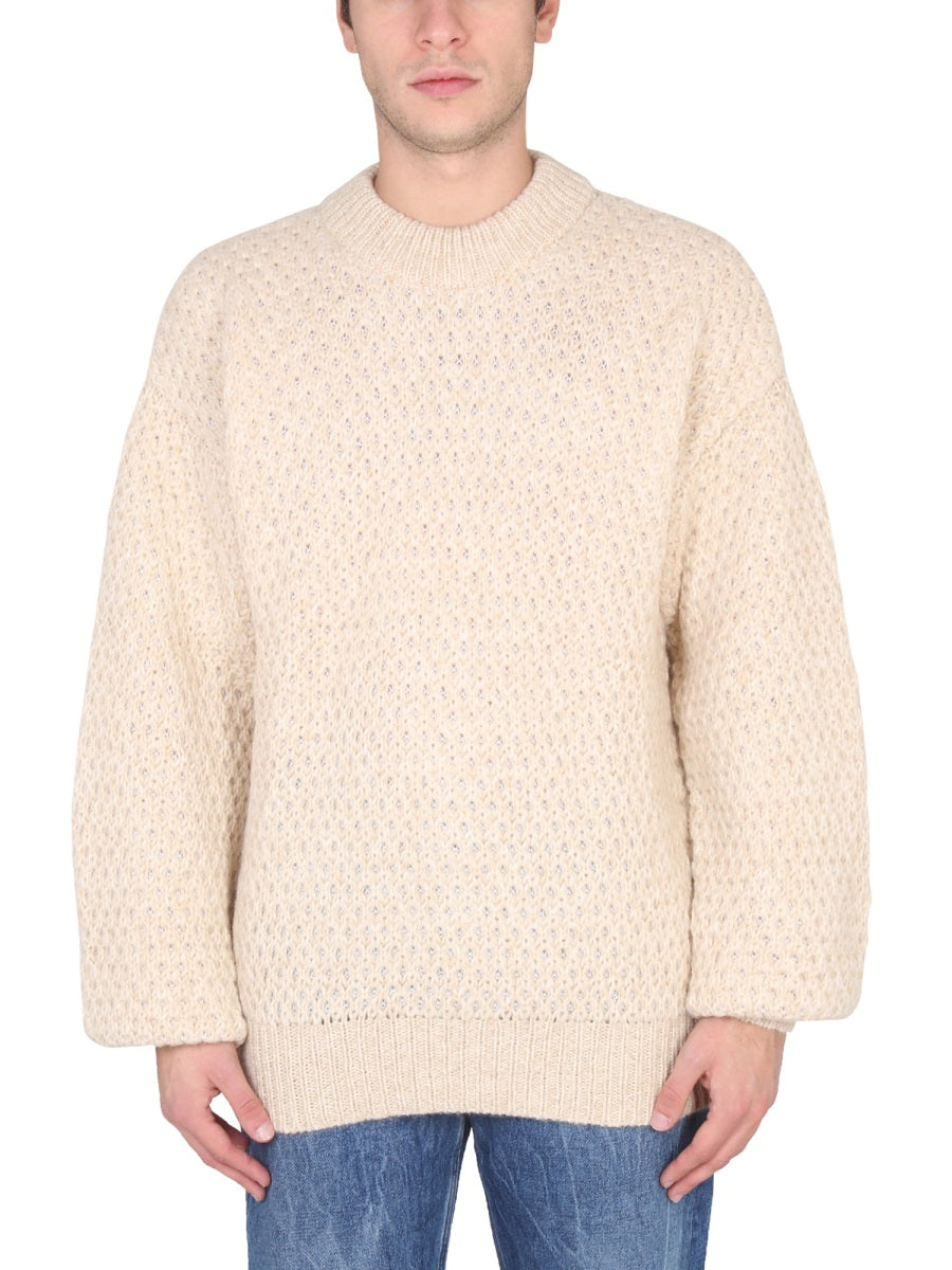 SéFr Halter Neck Baby Alpaca Sweater — White, view 2