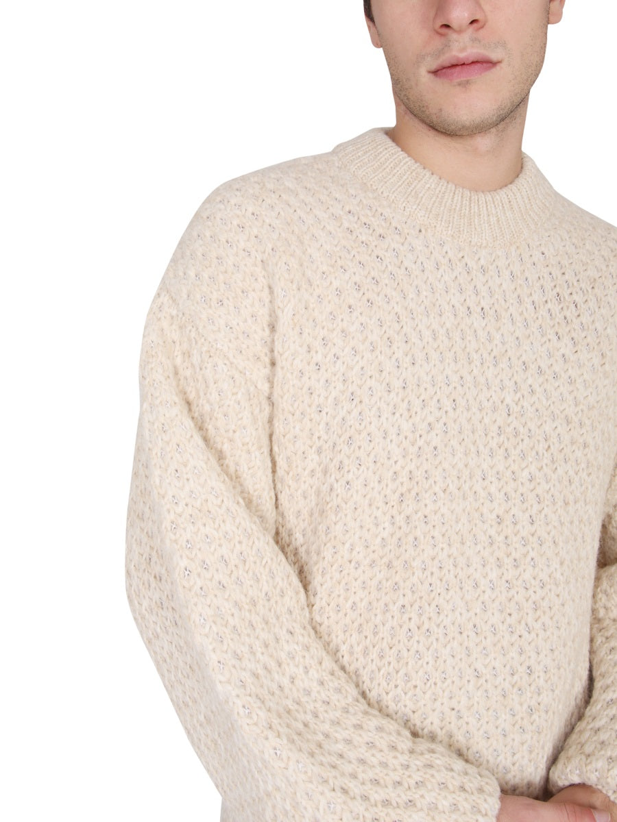 SéFr Halter Neck Baby Alpaca Sweater — White, view 4