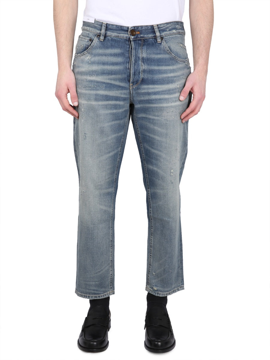 Pt Torino Cotton-Lyocell Blend Jeans — Blue, view 2
