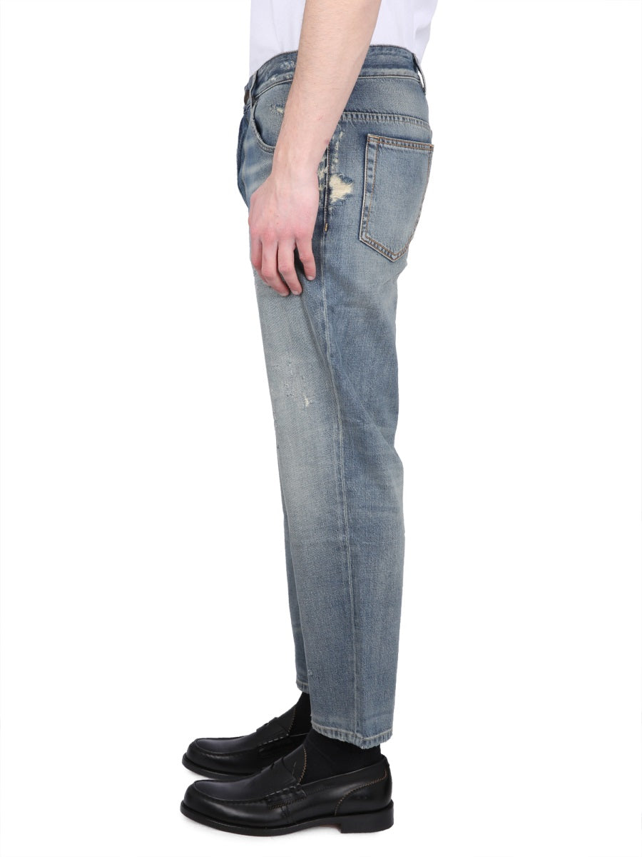 Pt Torino Cotton-Lyocell Blend Jeans — Blue, view 3