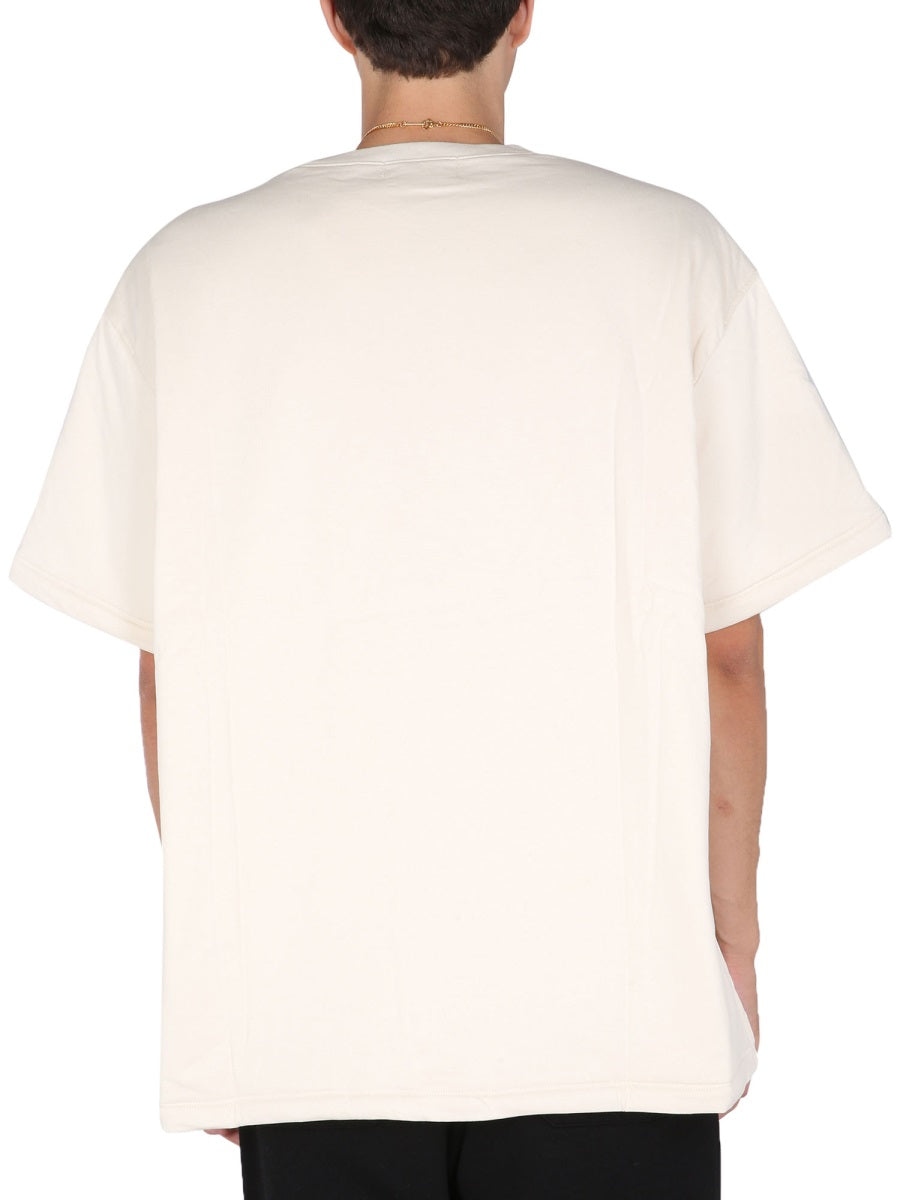 Ambush Padded Cotton with Embroidered Logo T-Shirt — Ivory, view 4