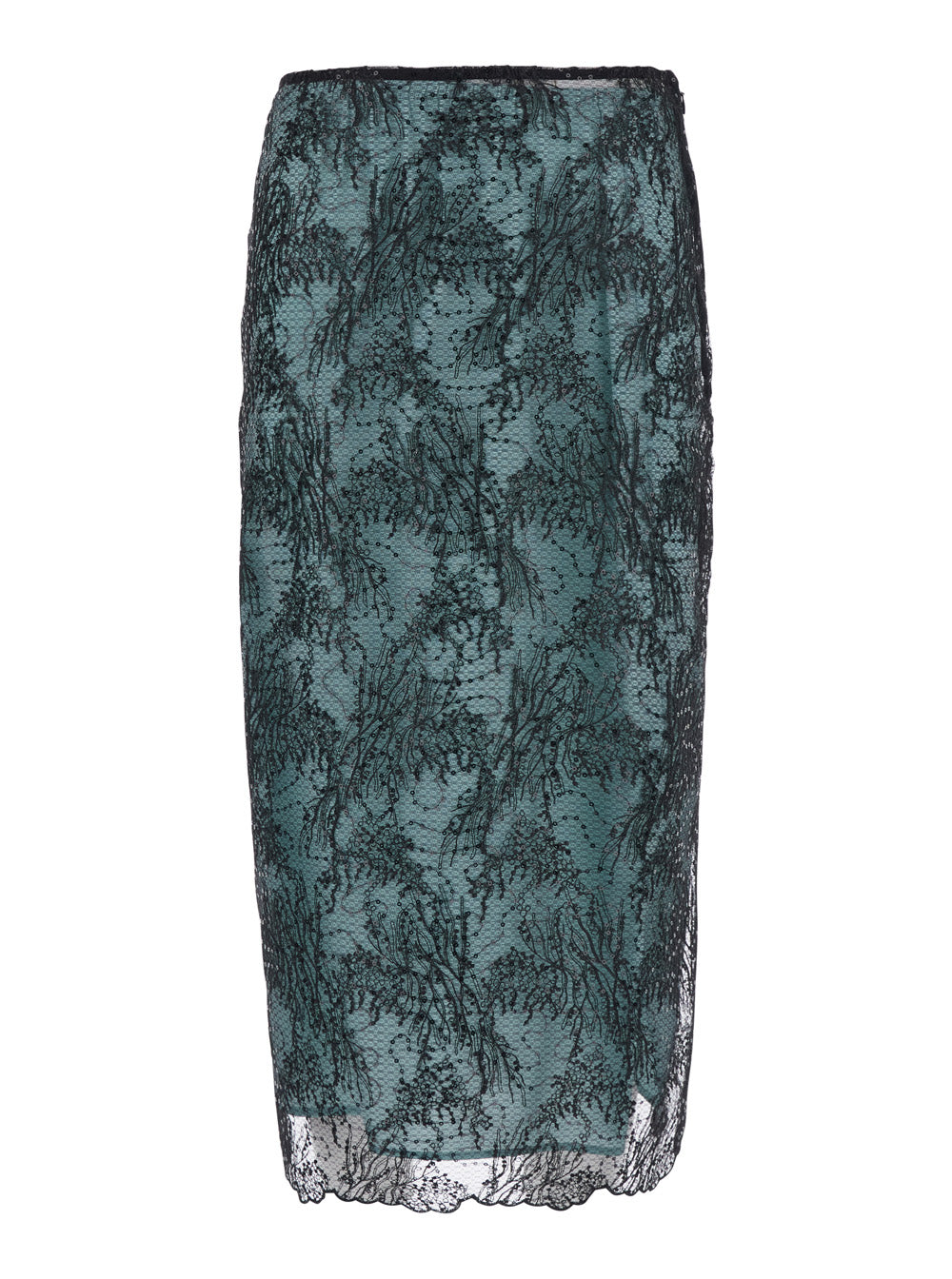Semicouture Camilla Ramage Skirt — Black by Semicouture